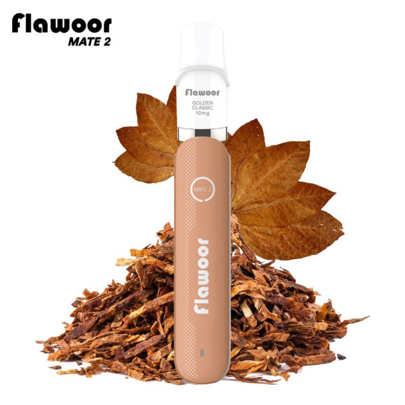 Pod Rechargeable : Kit Golden Classic 600 puffs 2ml - Flawoor Mate 2