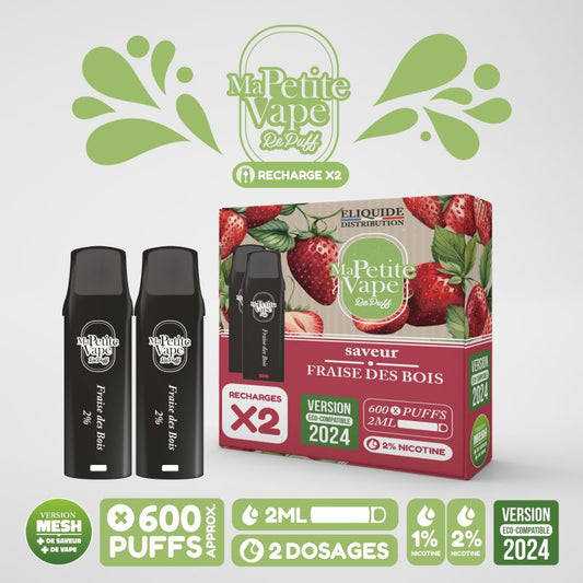 Cartouche Repuff Fraise des Bois 2ml (2pcs) - Ma Petite Vape