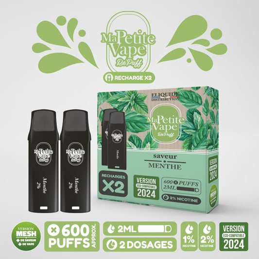 Cartouche Repuff Menthe 2ml (2pcs) - Ma Petite Vape