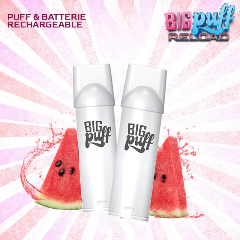 Cartouches Jus de Pastèque 600 puffs (2pcs) - Big Puff Reload