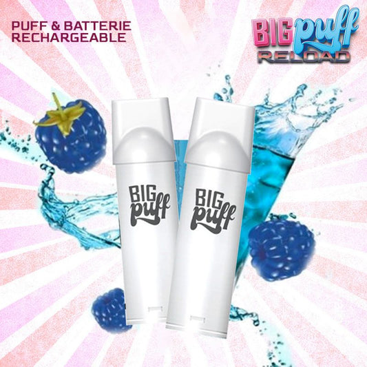 Cartouches Soda Framboise Bleue 600 puffs (2pcs) - Big Puff Reload