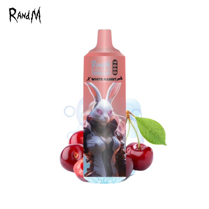 Fizzy Cherry 9000 puffs - Tornado White Rabbit by RandM