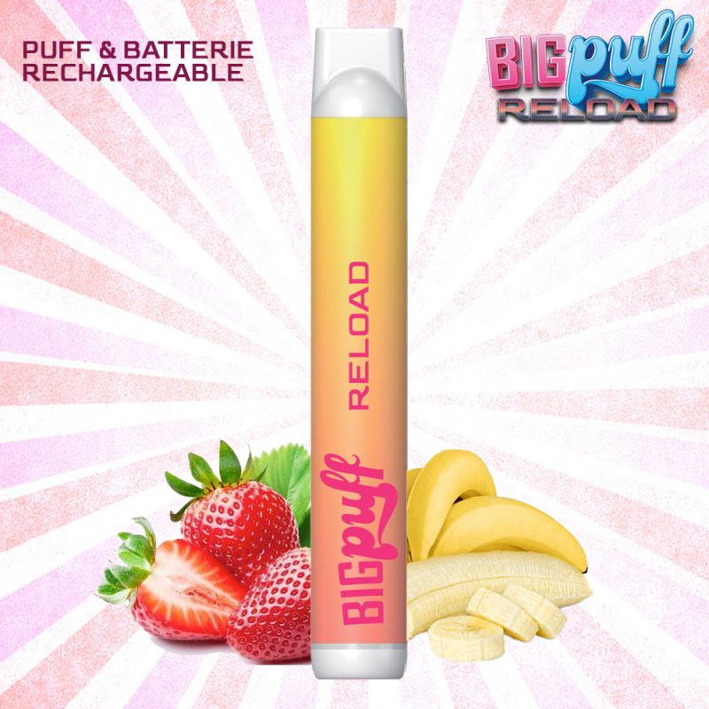 Kit Banane à la Fraise 600 puffs - Big Puff Reload