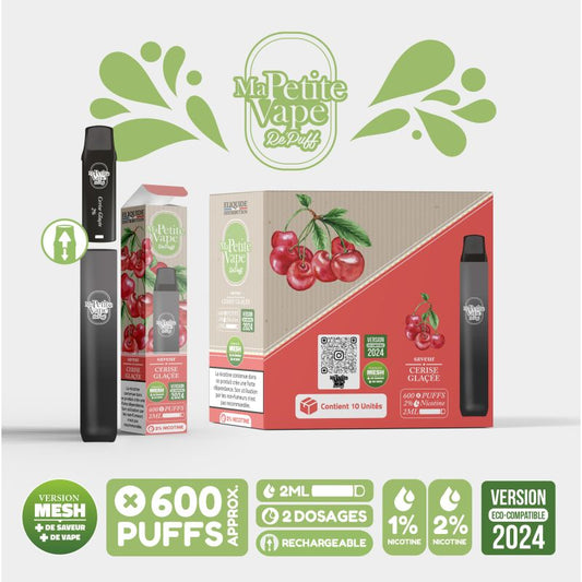 Kit Repuff Cerise Glacée 600 puffs - Ma Petite Vape