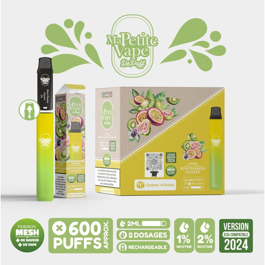 Kit Repuff Kiwi Passion Goyave 600 puffs - Ma Petite Vape