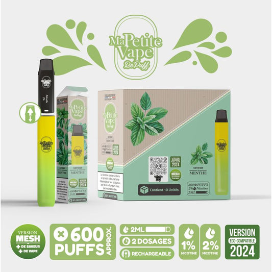 Kit Repuff Menthe 600 puffs - Ma Petite Vape