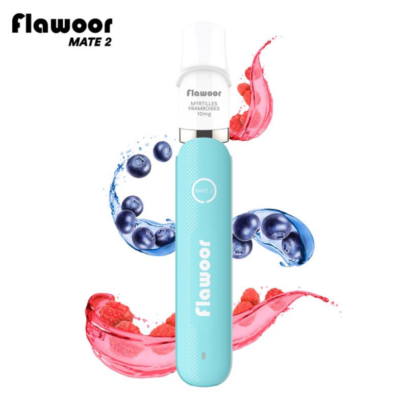 Pod Rechargeable : Kit Myrtilles Framboises 600 puffs 2ml - Flawoor Mate 2